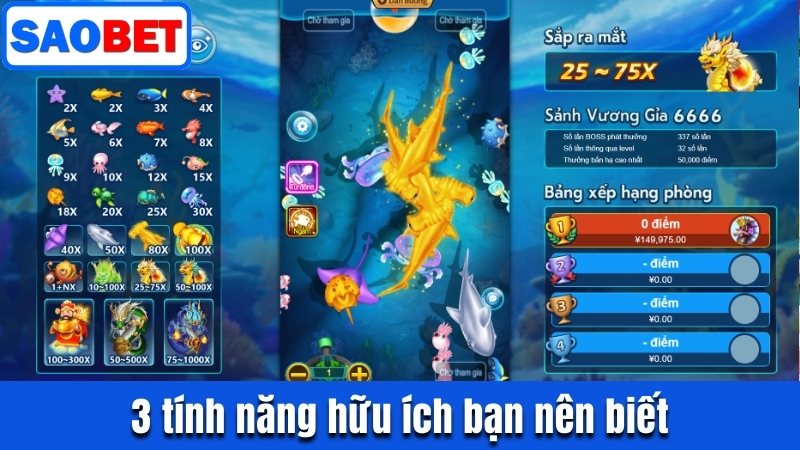 BẮN CÁ ONESHOT SAOBET | CHINH PHỤC BIỂN CẢ THƯỞNG 1000X 10 3 TÍNH NĂNG HỮU ÍCH BẠN NÊN BIẾT