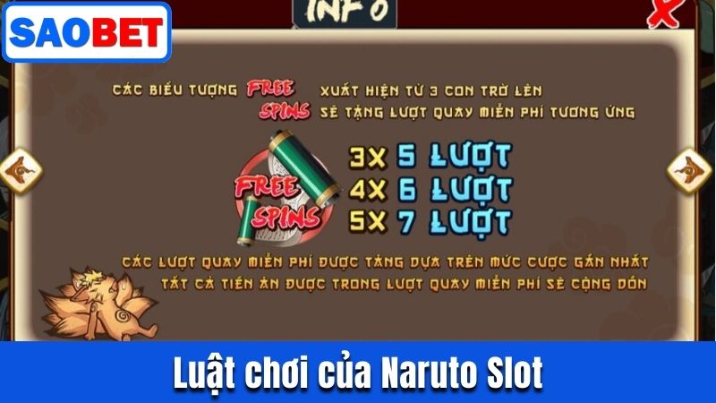 NỔ HŨ NARUTO - THẾ GIỚI NINJA HỘI NGỘ VÒNG QUAY MAY MẮN 7 LUẬT CHƠI CỦA NARUTO SLOT
