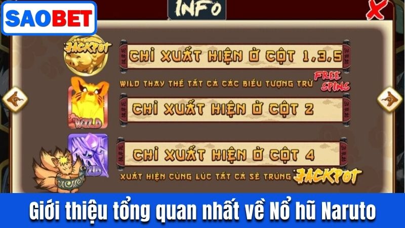 NỔ HŨ NARUTO - THẾ GIỚI NINJA HỘI NGỘ VÒNG QUAY MAY MẮN 6 GIỚI THIỆU TỔNG QUAN NHẤT VỀ NỔ HŨ NARUTO
