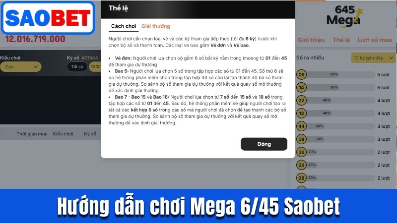 MEGA 6/45 SAOBET | HƯỚNG DẪN KIẾM 12 TỶ CỰC KỲ DỄ DÀNG 9 HƯỚNG DẪN CHƠI MEGA 6/45 SAOBET