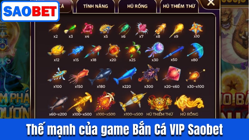 BẮN CÁ VIP SAOBET | SĂN HŨ RỒNG GIÁ TRỊ THƯỞNG CỰC KHỦNG 9 THẾ MẠNH VƯỢT TRỘI CỦA BẮN CÁ VIP SAOBET